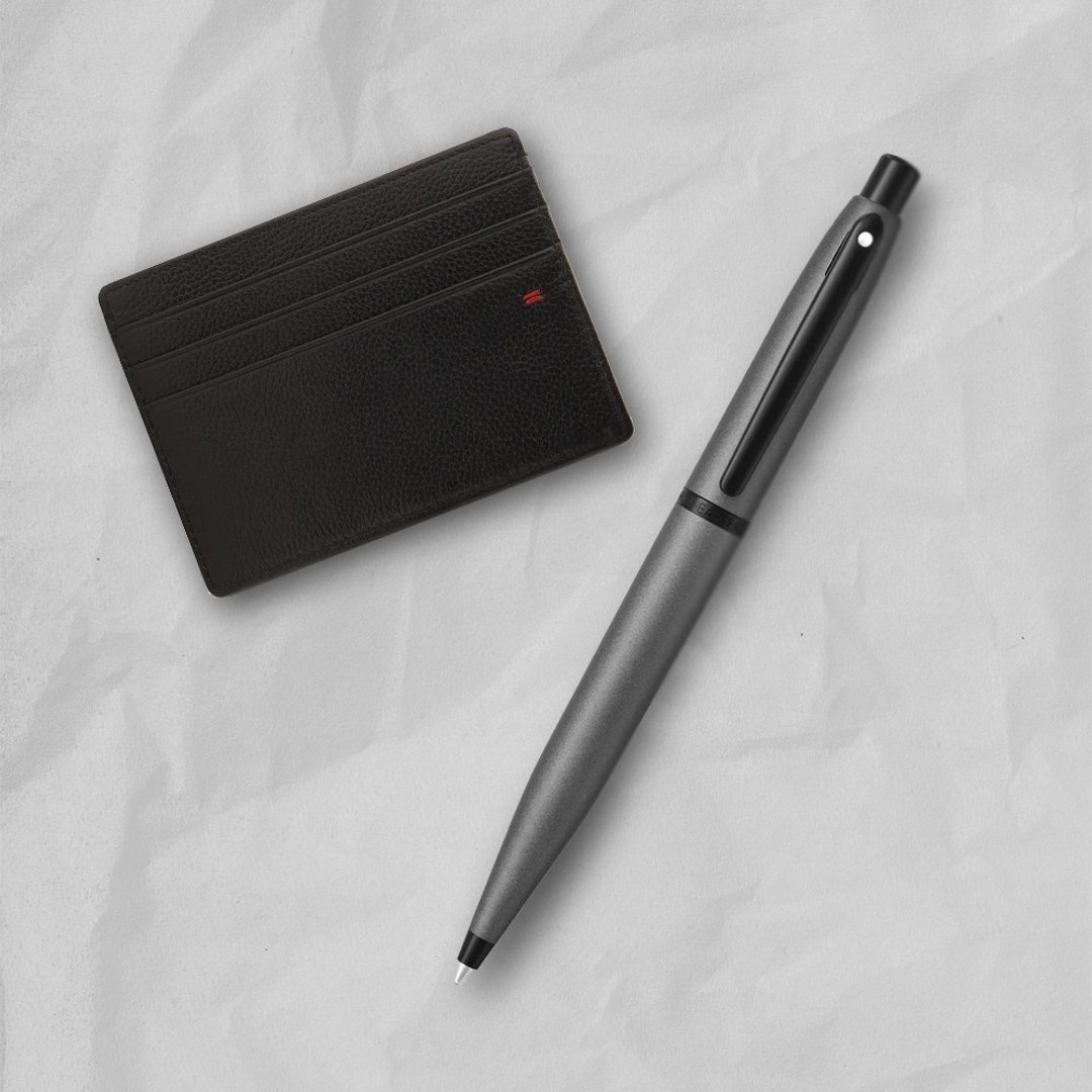 【SHEAFFER】VFM 系列雾黑原子笔 + 经典卡夹礼盒 免费刻字 - 圆珠笔/中性笔 - 其他金属 黑色