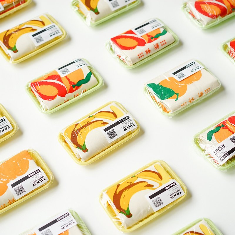 水果印花坯布袋 单肩背帆布包 纯棉手提托特包 - 手提包/手提袋 - 棉．麻 多色