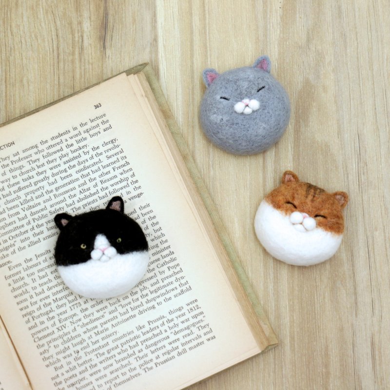 5.6【针毡】浮生碌碌.不如做只猫 - 编织/羊毛毡/布艺 - 羊毛 