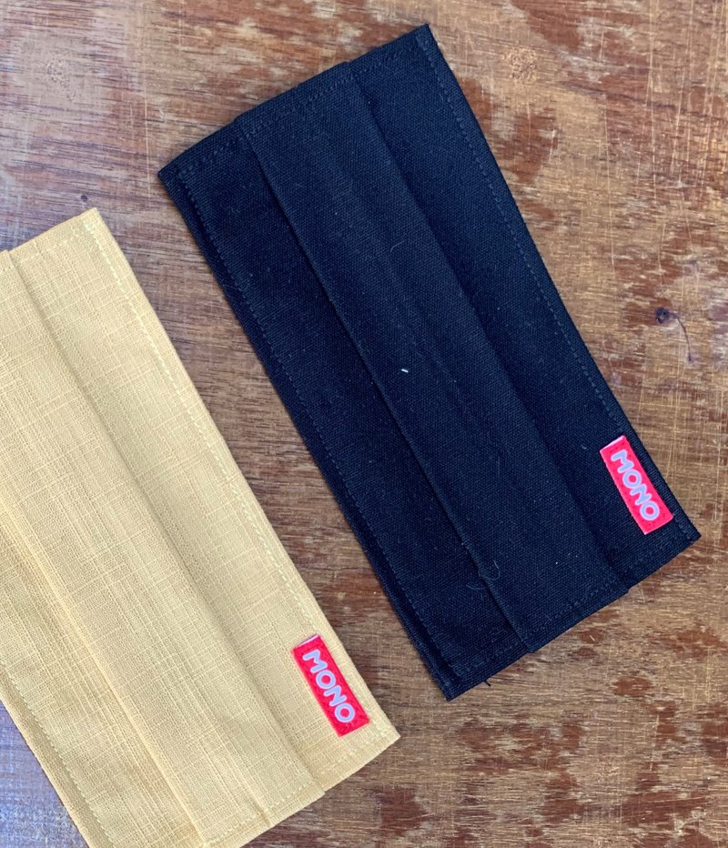 结纱棉 可重复使用 保暖 防疫 手工制 台湾制 - MONOCUP 口罩套 2件组 - 口罩 - 棉．麻 黑色