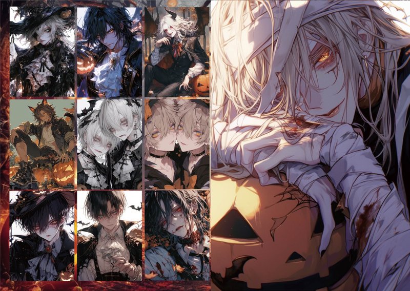 万圣节双面A6图案纸 - 笔记本/手帐 - 纸 