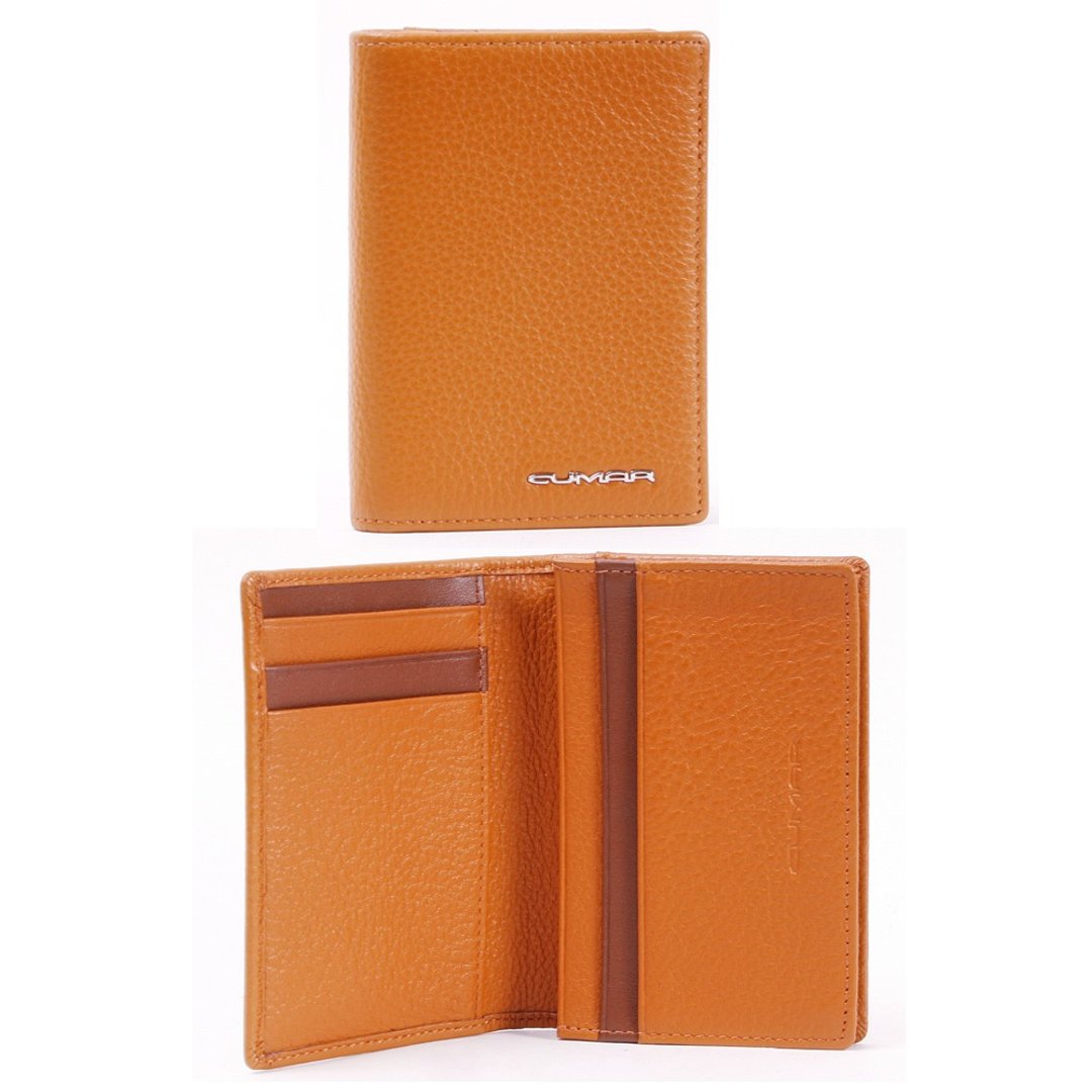 CUMAR 真皮/皮夹/ SPIN 卡片(名片)夹 / SPIN CARD HOLDER - 名片夹/名片盒 - 真皮 橘色