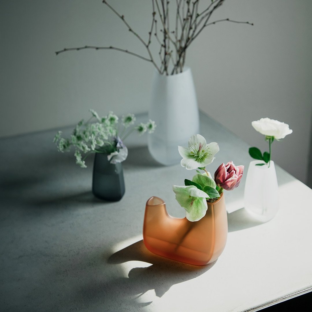 日本 KINTO TRE 双口花瓶 11cm-琥珀 - 花瓶/陶器 - 聚酯纤维 多色