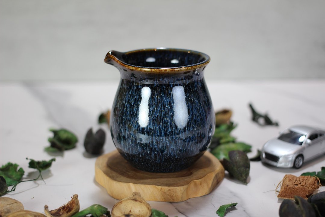 【沐春生活】200ml 天目釉 无把茶海 公道杯 莺歌叶敏祥作 - 茶具/茶杯 - 瓷 