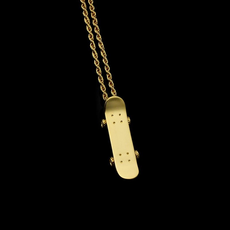 SOLO X CPTN HOOK. SKATEBOARD NECKLACE - 项链 - 其他金属 金色