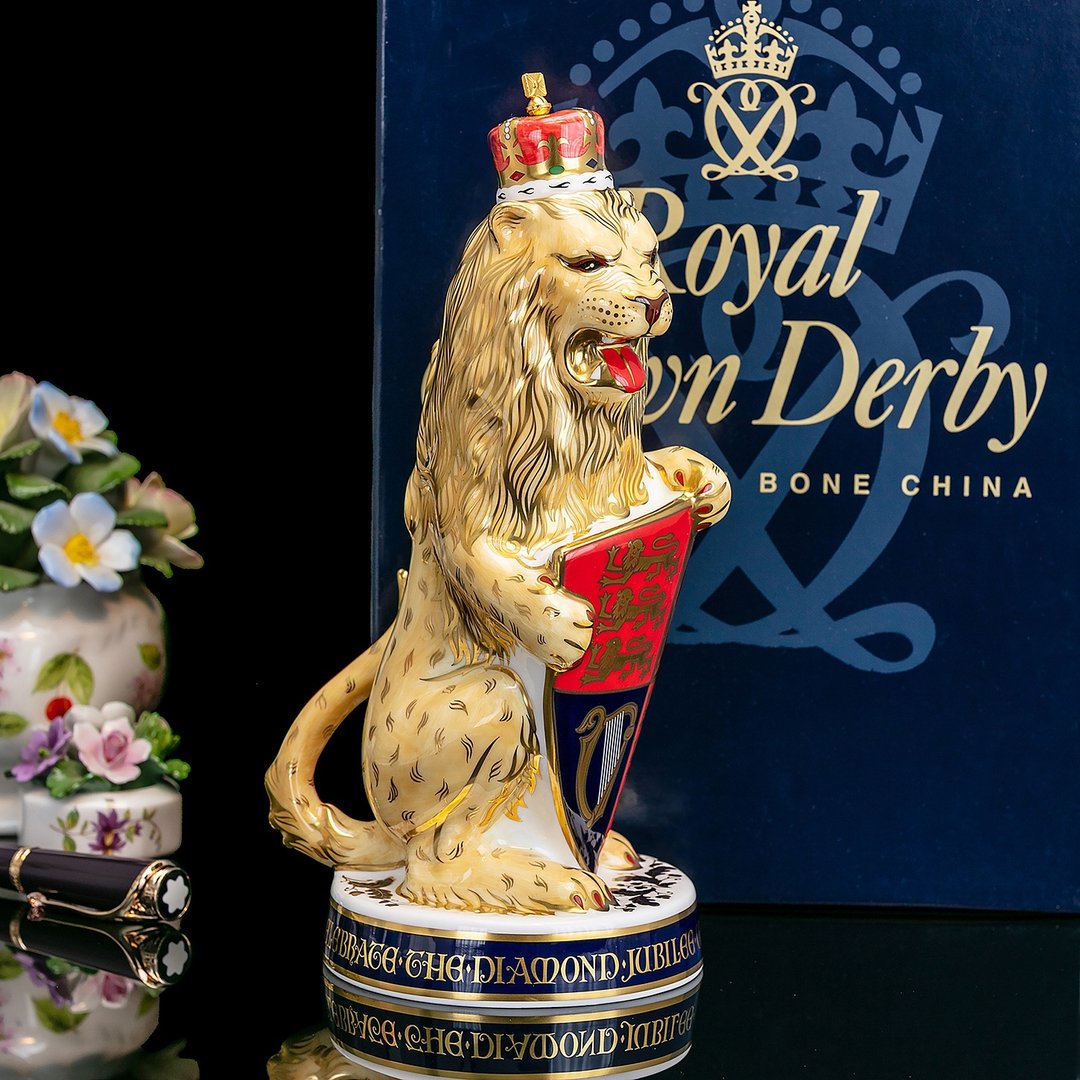 限量250英国 Royal Crown Derby 2012女王护国皇家神兽狮王摆饰 - 摆饰 - 瓷 