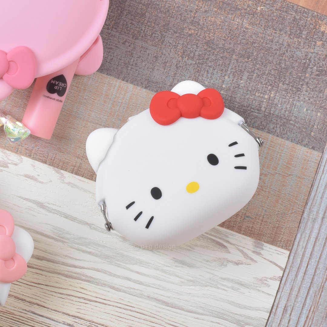 mimi POCHI HELLO KITTY硅胶口金包/(三色) - 零钱包 - 硅胶 卡其色