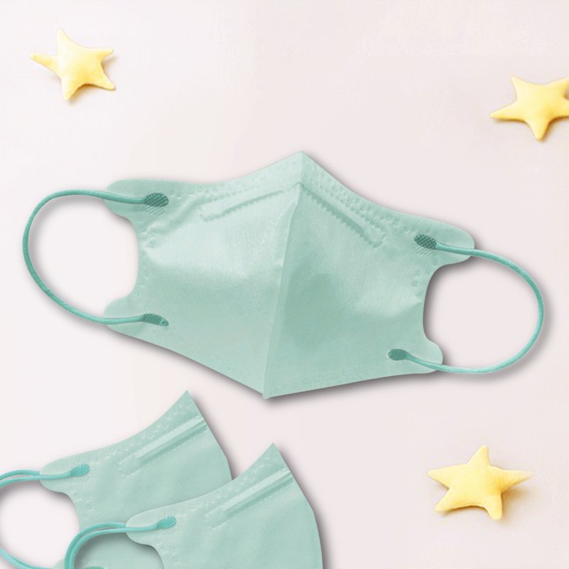 天心/医疗口罩/5~12岁/儿童立体30入/粉彩系列/宝宝蓝/素色 - 口罩 - 其他材质 