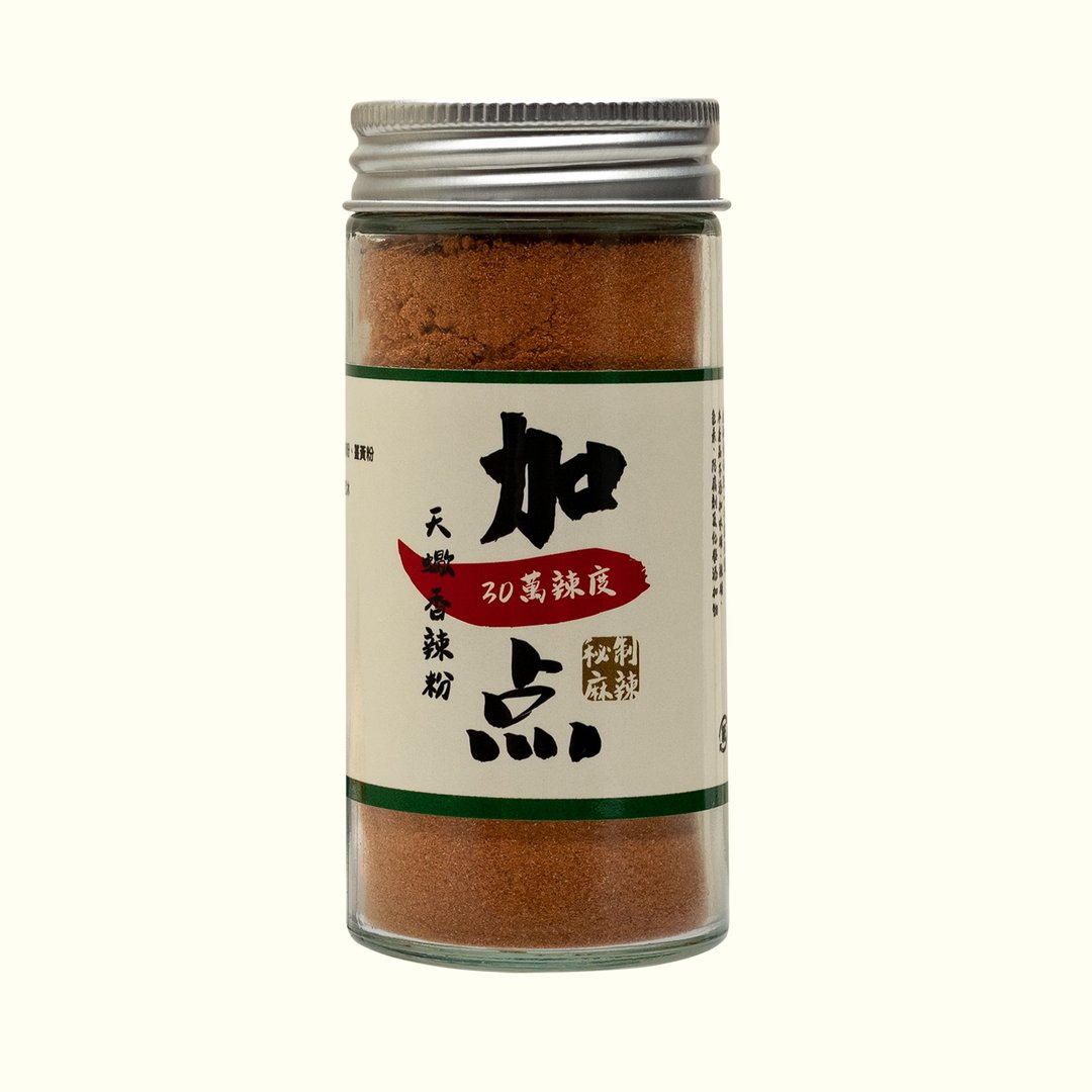 加一点 天蝎香辣粉 葱香辣椒粉 干碟 沾粉 高辣 50g 五辛素 - 酱料/调味料 - 玻璃 