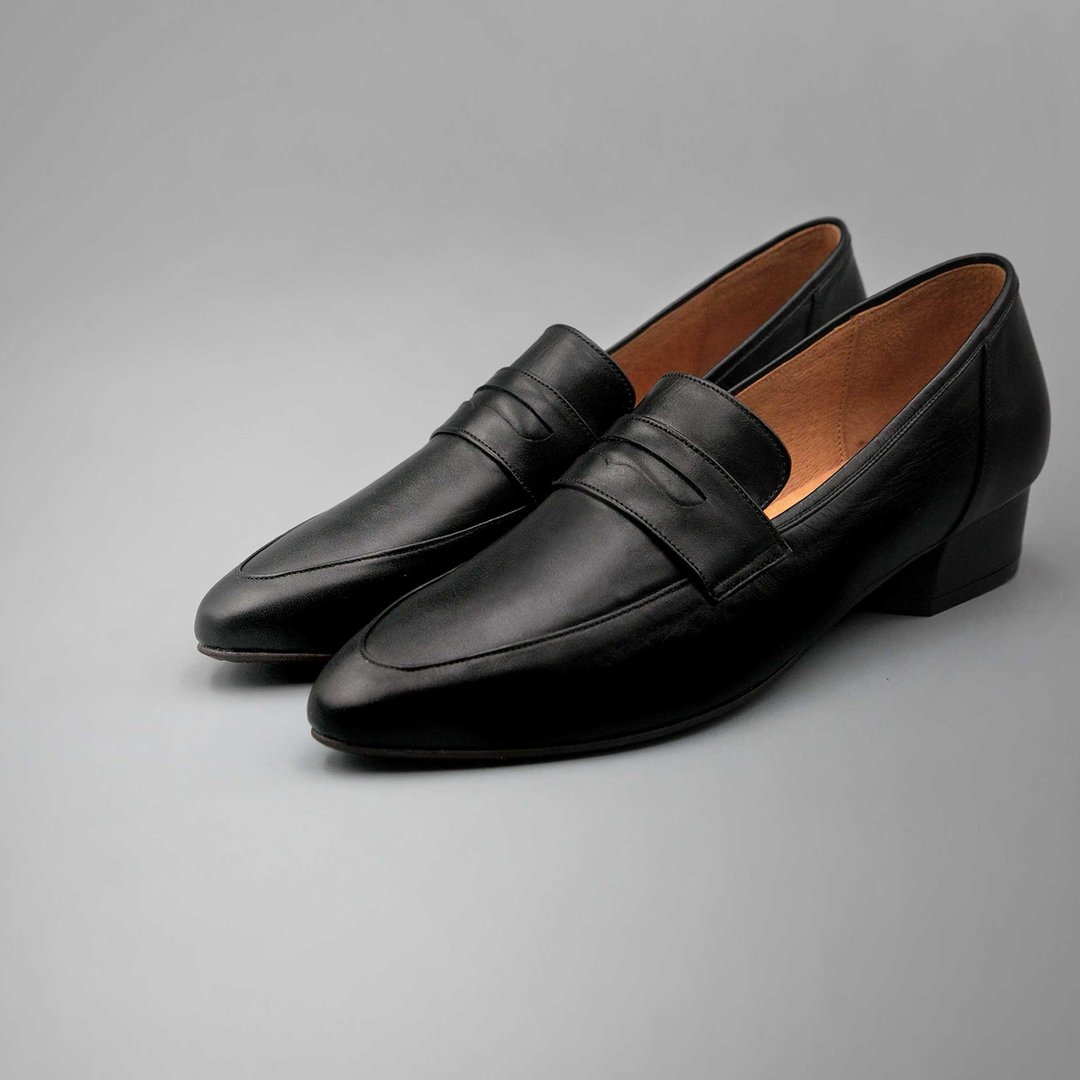 Penny Loafer Black(经典黑) 经典乐福 | WL - 女款牛津鞋/乐福鞋 - 真皮 黑色