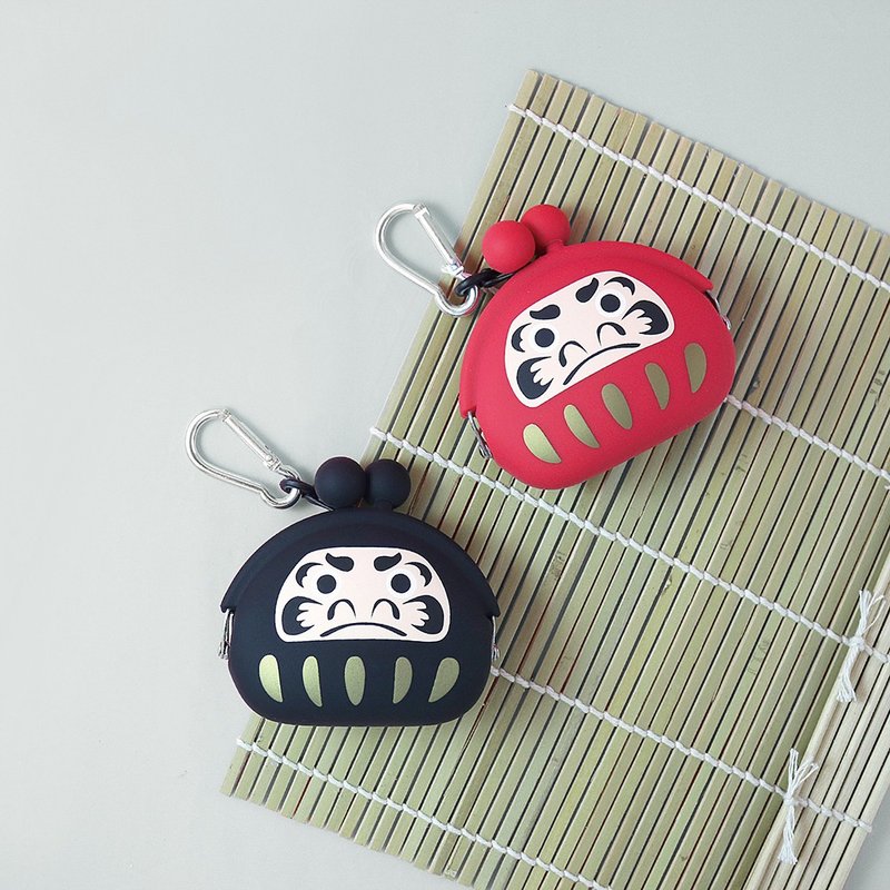 【新春特别款】达摩造型硅胶挂绳口金包(两色) - 零钱包 - 硅胶 