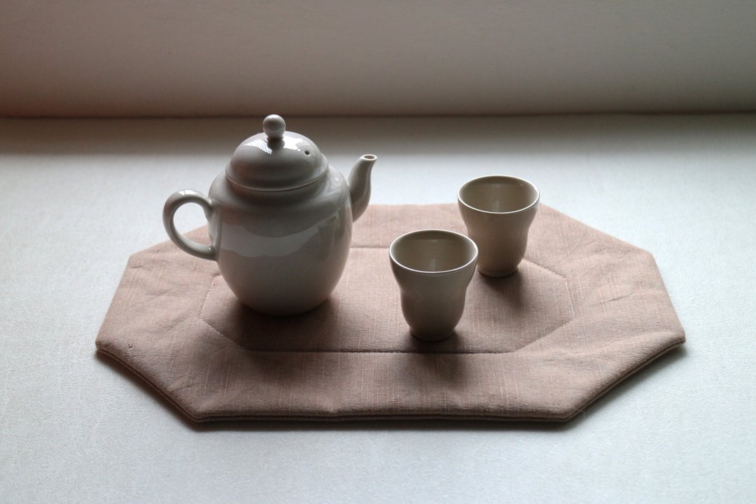 八角餐垫 隔热垫 / 赭色 - 杯垫 - 棉．麻 卡其色