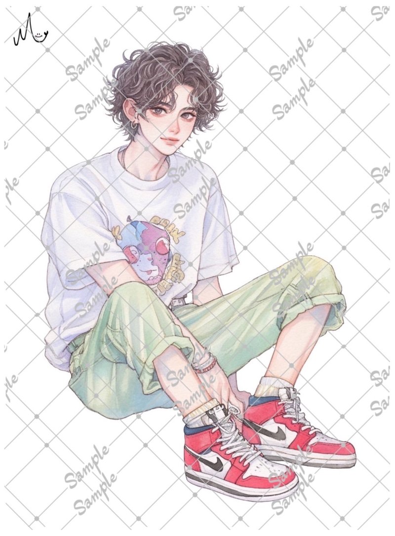 八月新品原创角色贴纸 - 贴纸 - 纸 