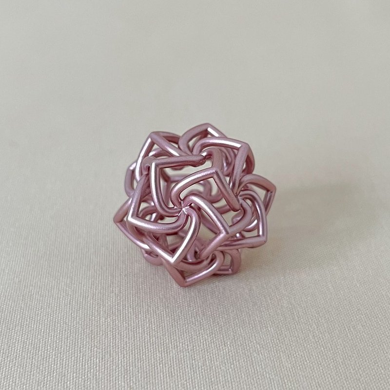 【D35b】摆饰发饰 镂空圆管 树脂 金属色系 30mm - 发饰 - 树脂 紫色