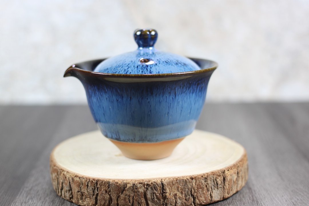【品味生活】湛海 天目釉 好柿盖碗 盖杯 莺歌名家叶敏祥作品 - 茶具/茶杯 - 瓷 