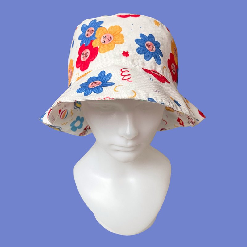 Bucket hat :: summer 2021-white - 帽子 - 棉．麻 白色