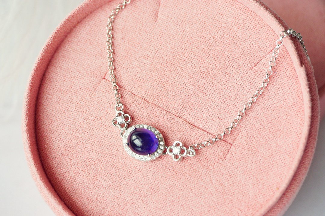 Natural Blue Sapphire Bracelet Silver925 - 手链/手环 - 纯银 蓝色