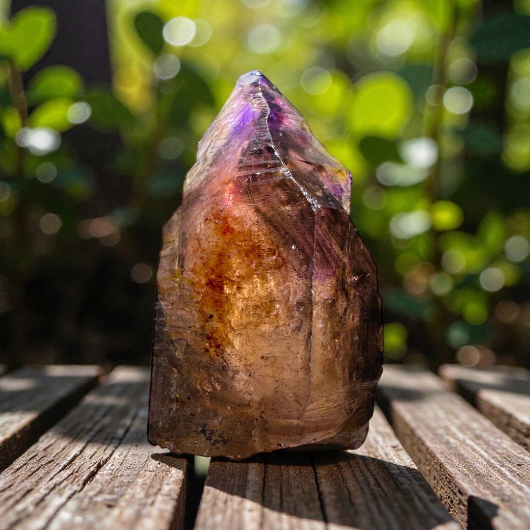 No.1003 超级七 水晶 Super 7 超七 寺庙水晶 神秘通道 彩虹光水 - 摆饰 - 水晶 透明