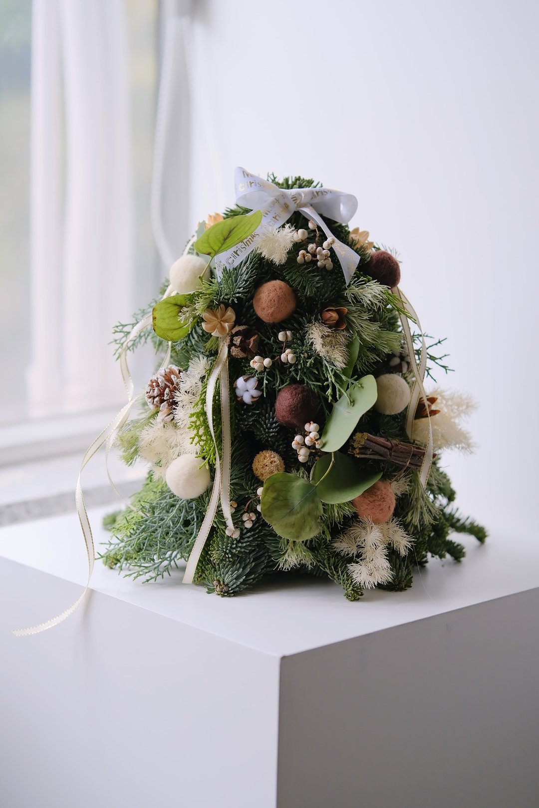 *2025圣诞*30cm Snow in the Forest・自然米白款圣诞树 - 摆饰 - 植物．花 红色