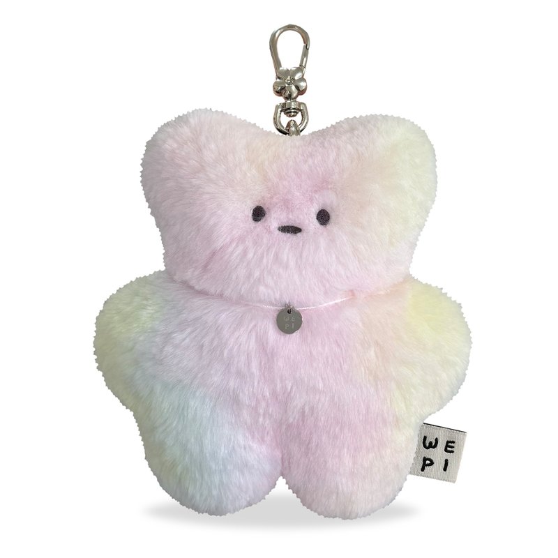 Wepi bear - Aurora (19cm) / 手工迷你玩偶 礼物 钥匙圈 彩虹 - 玩偶/公仔 - 其他材质 多色