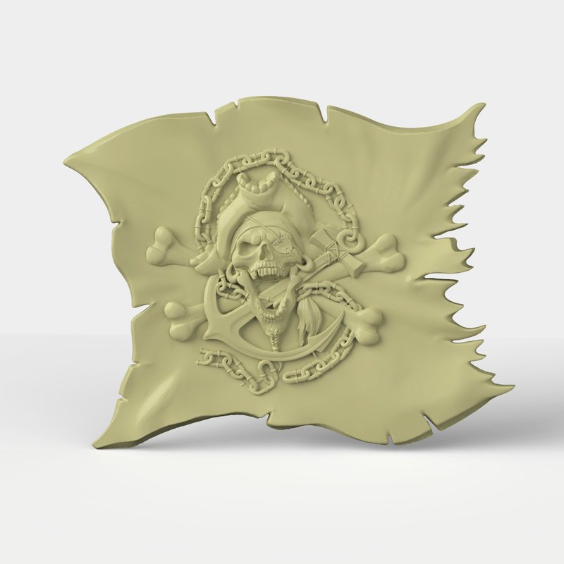 3D模型STL CNC Router文件 3d打印的海盗旗 - 其他数码设计 - 其他材质 