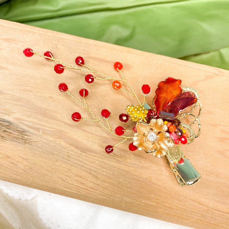 路得稻穗系列-爱丽丝 发夹 - 发饰 - 其他金属 