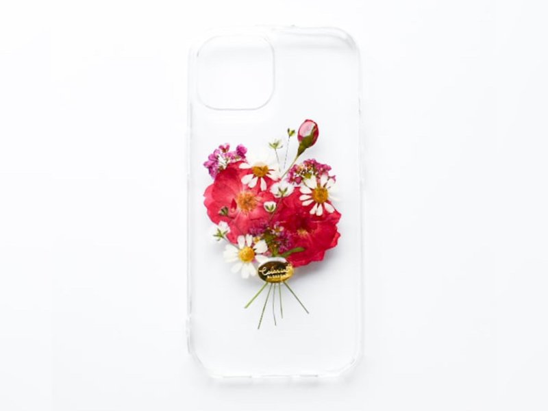 押花 iPhone 手机壳　玫瑰花束 - 手机壳/手机套 - 其他材质 红色