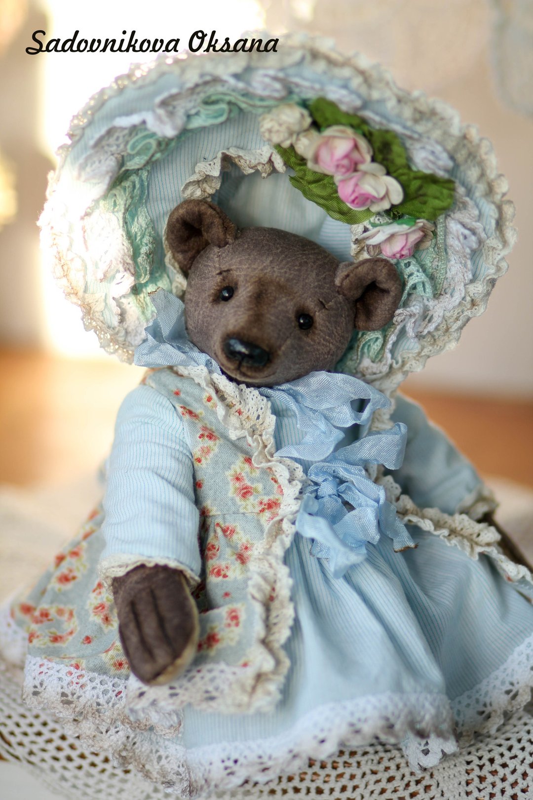 Handmade Collectible Teddy Bear OOAK plushinnes toy gift home decor art DIY手工 - 玩偶/公仔 - 其他材质 多色