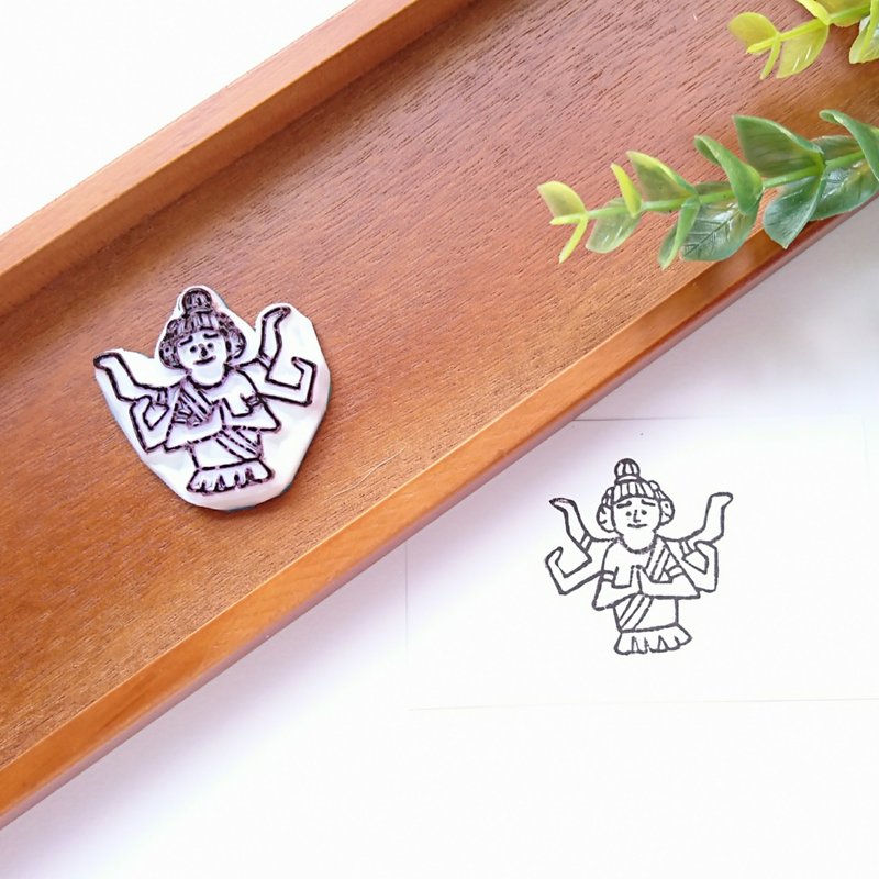 日本の仏像スタンプ【阿修羅】 - 印章/印台 - 橡胶 白色