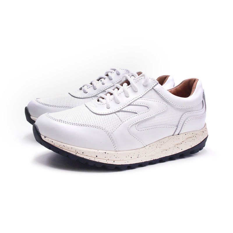 W&M 运动风厚底绑带休闲鞋 女鞋-白 - 女款休闲鞋 - 真皮 