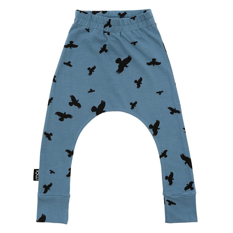 Moi Kids 靛蓝有机棉长裤哈伦裤3至6岁适穿BA1 - 童装裤 - 棉．麻 蓝色