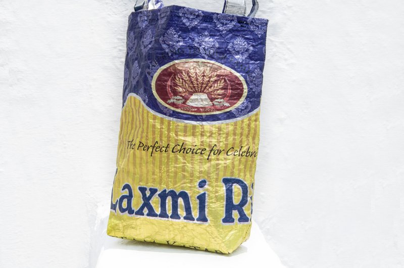 回收设计收纳包 侧背包 肩背包 手拿包 环保袋 托特包-环保米袋 - 手提包/手提袋 - 棉．麻 