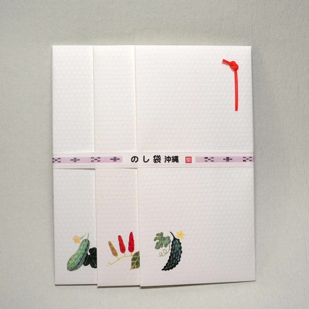 Pinkoi 代购 - 熨斗袋 冲绳 岛屿蔬菜 3 种款式 3 张组 - 卡片/明信片 - 纸 白色