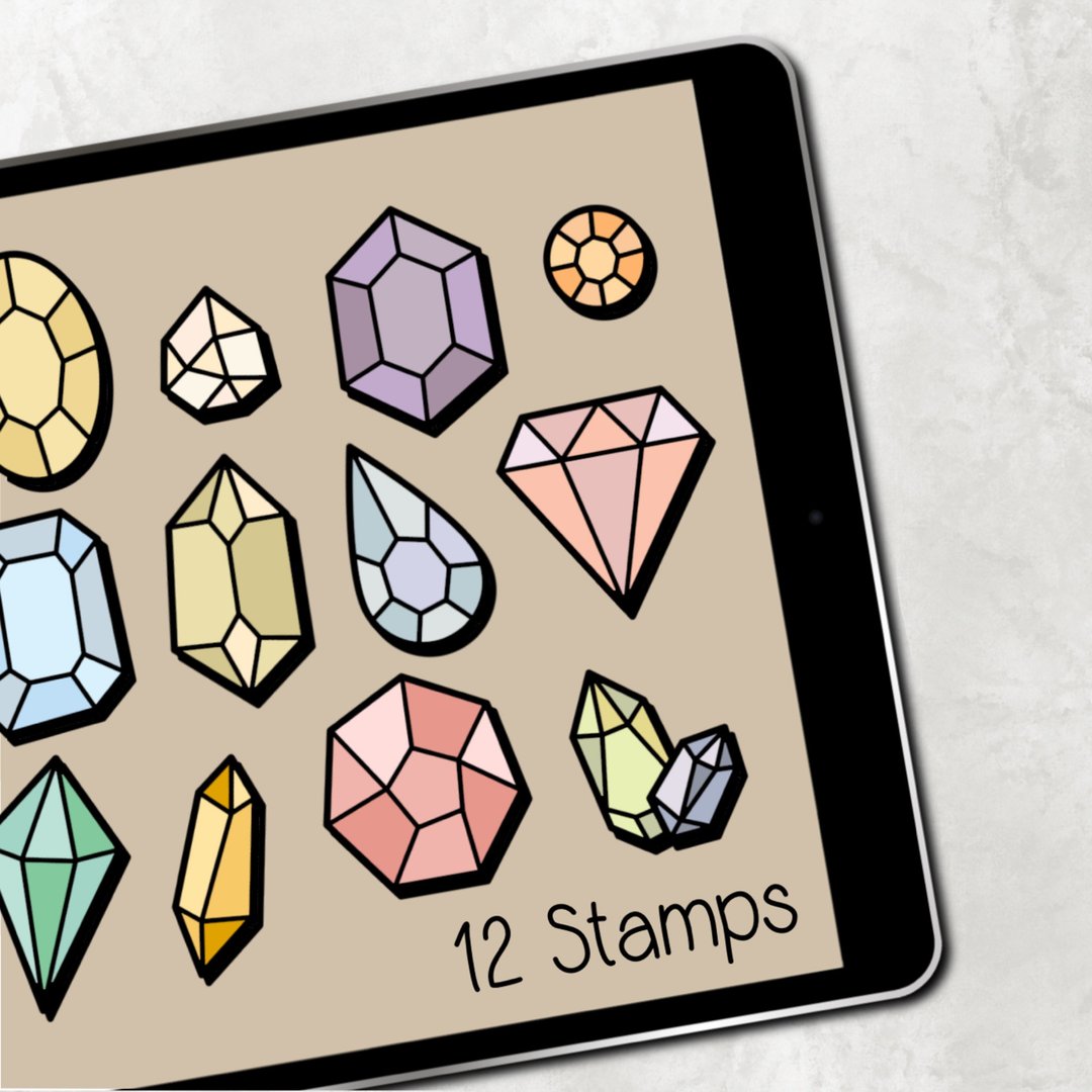 Gem Procreate Brush Stamp - 其他数码商品 - 其他材质 