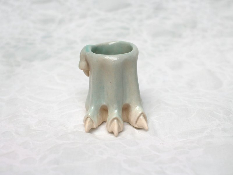 恐龙脚脚　牙刷架　摆饰　花器 - 花瓶/陶器 - 瓷 蓝色