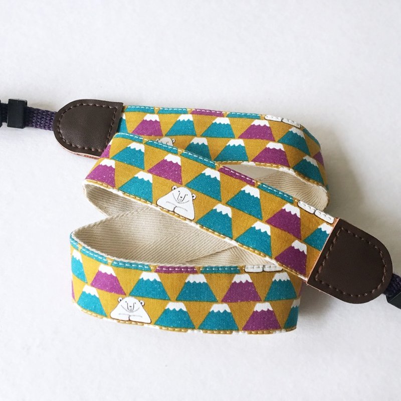 熊熊富士山相机背带-昏黄 - 相机 - 棉．麻 黄色