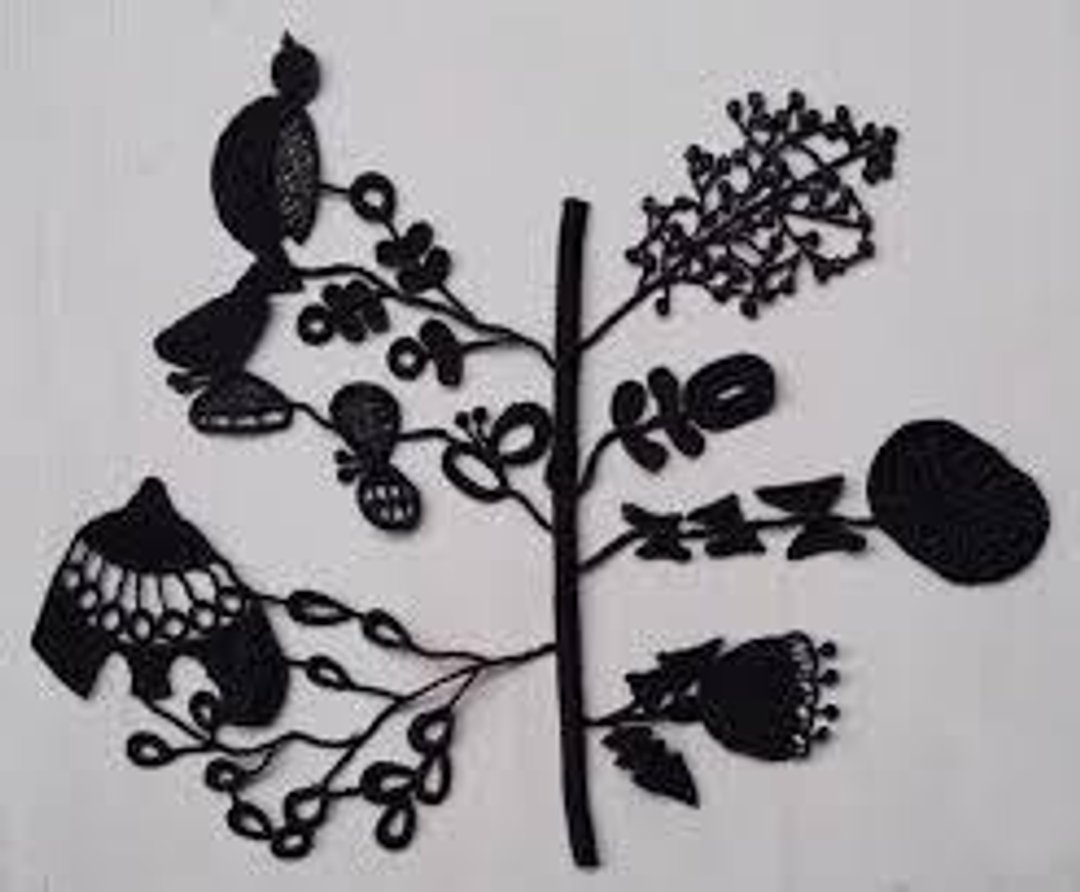 AMBER Chemical lace / Double-sided lace 3 patterns Black - 编织/刺绣/羊毛毡/裁缝 - 棉 黑色