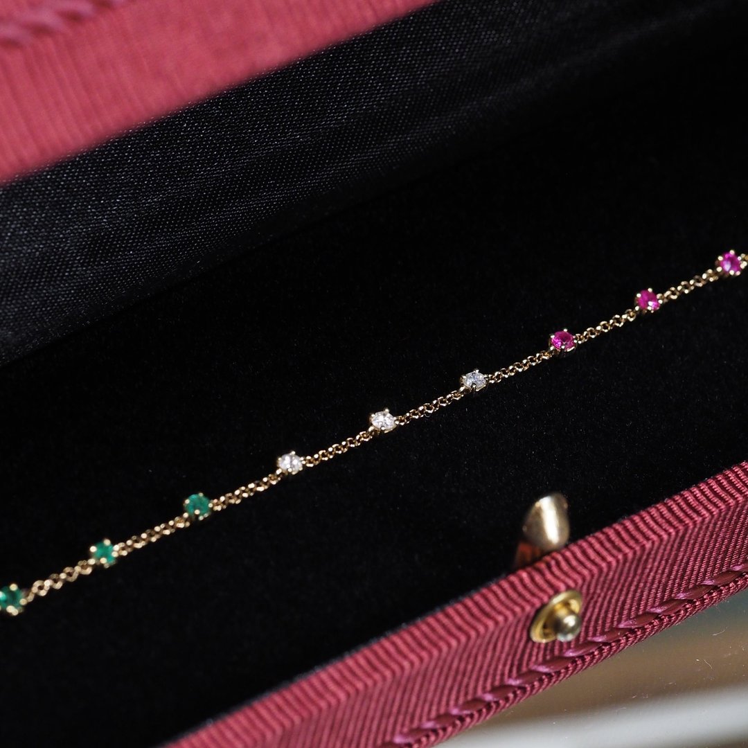 18K金红宝石祖母绿手链 18K Gold The Ruby Diamond Emerald Brac - 手链/手环 - 贵金属 