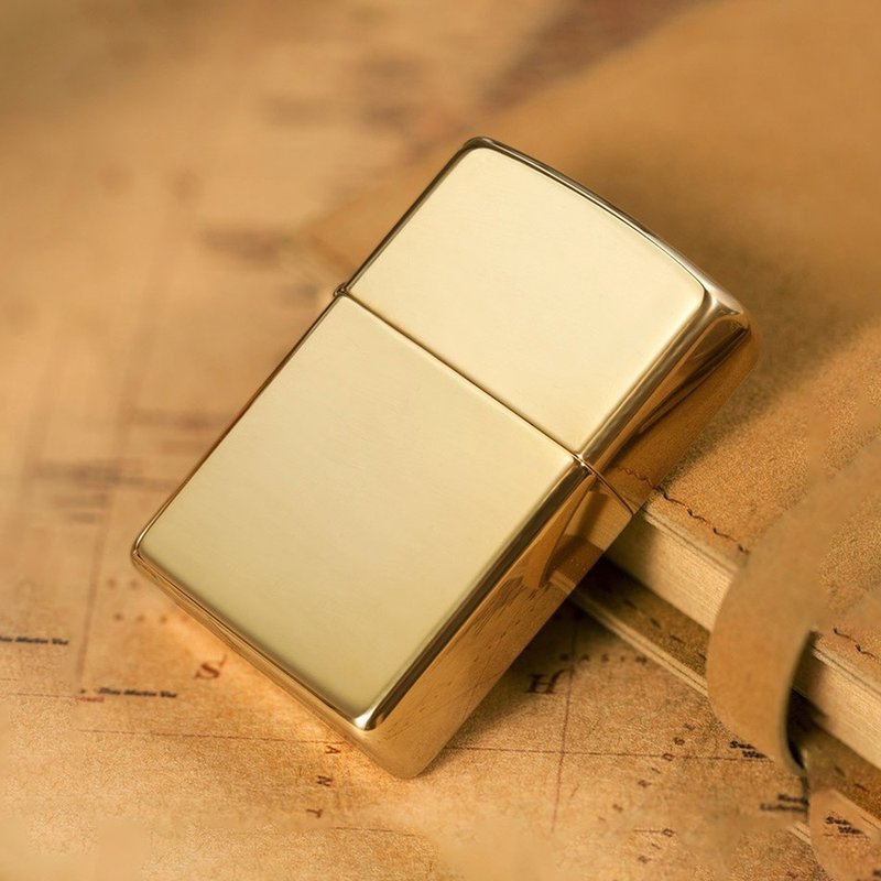 【ZIPPO官方旗舰店】 黄铜镜面防风打火机 254B - 其他 - 铜/黄铜 金色