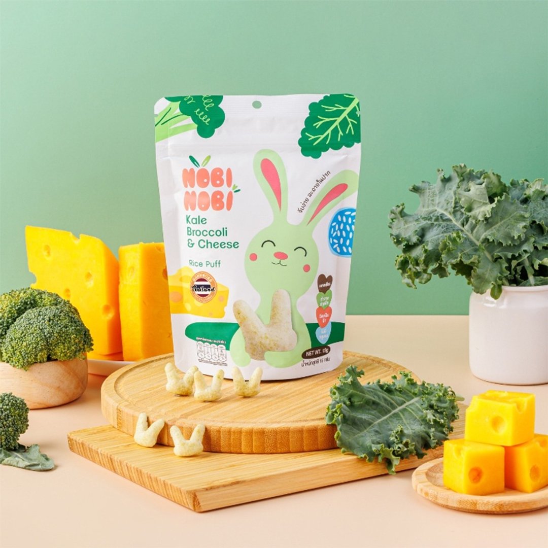 泰国【Nobi Nobi】娜比 兔兔小米菓-起司蔬菜(15g) - 其他 - 其他材质 绿色