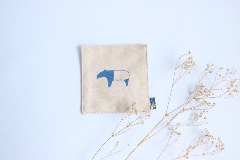 MaryWil限量蓝色马来貘杯垫 - 餐垫/桌巾 - 棉．麻 蓝色