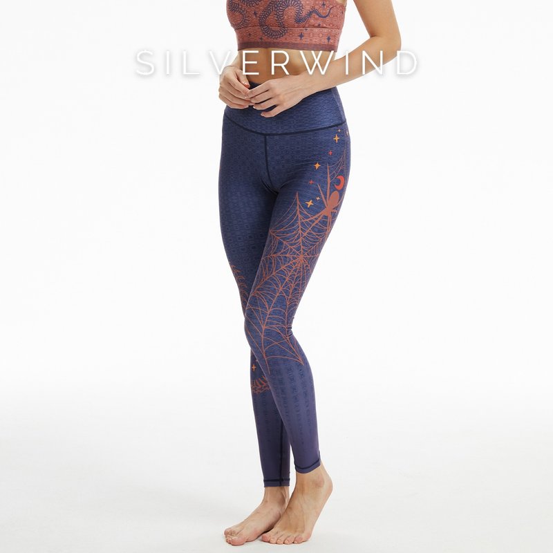【SILVERWIND】织影印花高强紧身裤速干跑步健身瑜伽裤子 - 女装运动裤 - 环保材料 多色