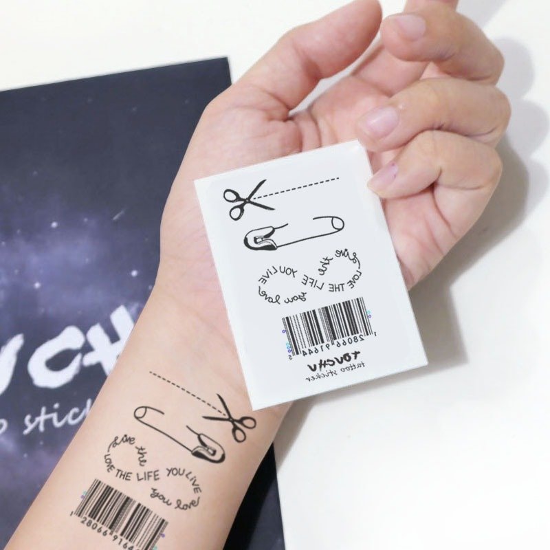 TU纹身贴纸-小清新四款合集／刺青／防水纹身／原创／纹身贴／ - 纹身贴 - 纸 黑色