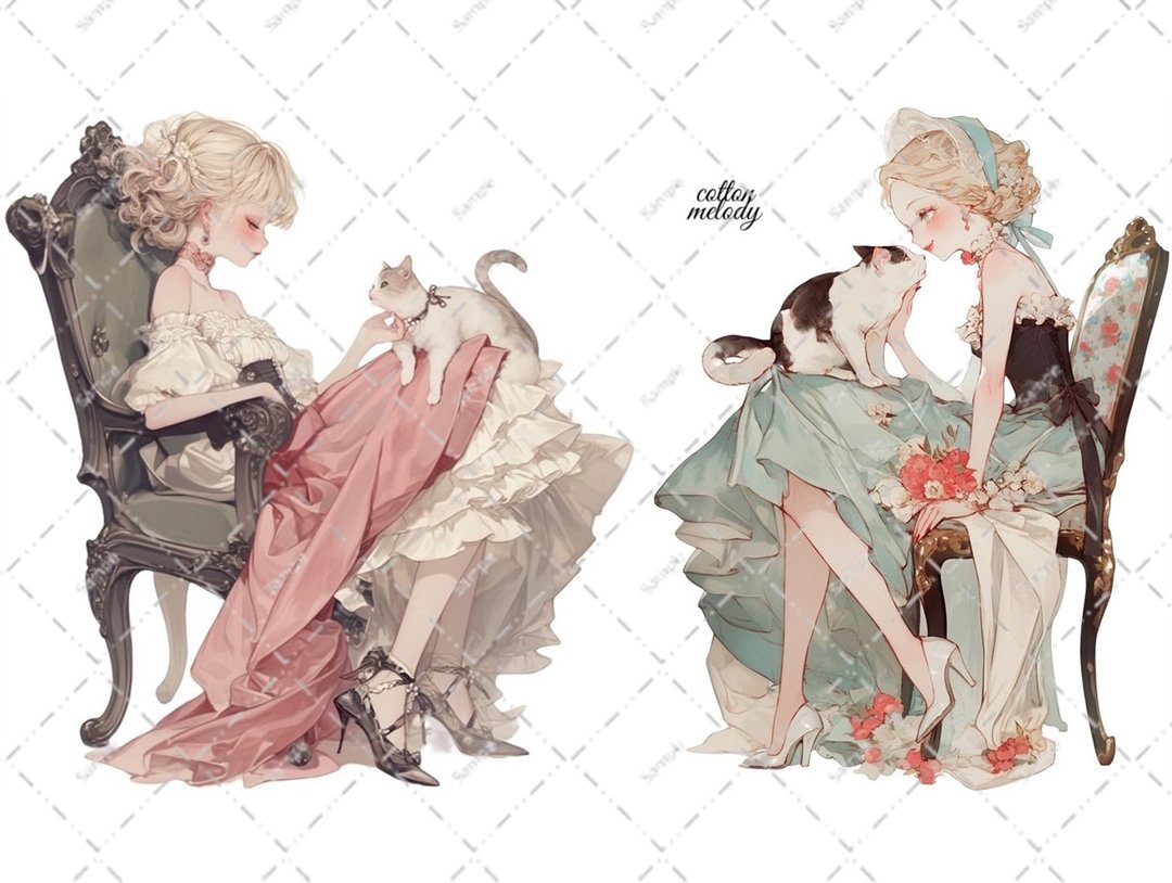 original sticker no.6548 人物贴纸 原创贴纸 人物贴纸 女孩贴纸 原创人物贴纸 - 贴纸 - 纸 