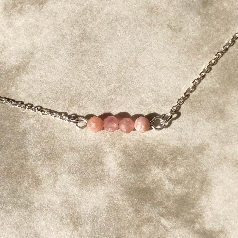 菱锰矿和银手镯 - 手链/手环 - 银 