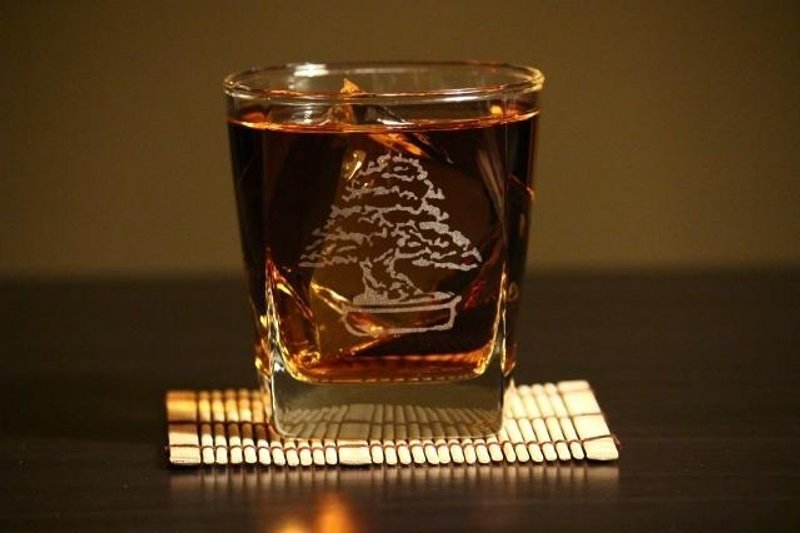 Kuromatsu Bonsai · Pattern Tree Rock Glass - 玻璃杯 - 玻璃 