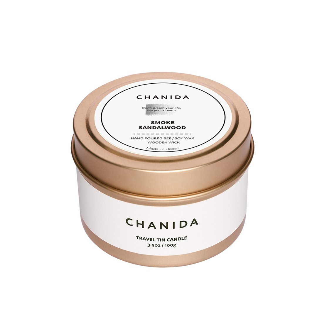 CHANIDA/旅行锡罐蜡烛/烟熏・檀木 - 香薰/精油/线香 - 其他材质 