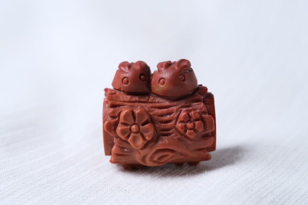 TBF - 天然 阿拉善 玉石 兔兔 兔子 手链 通孔 配件 - 金工/饰品 - 玉石 