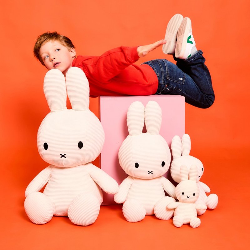BON TON TOYS 米菲兔ECO灯芯绒填充玩偶-白(四种尺寸) - 玩偶/公仔 - 聚酯纤维 白色