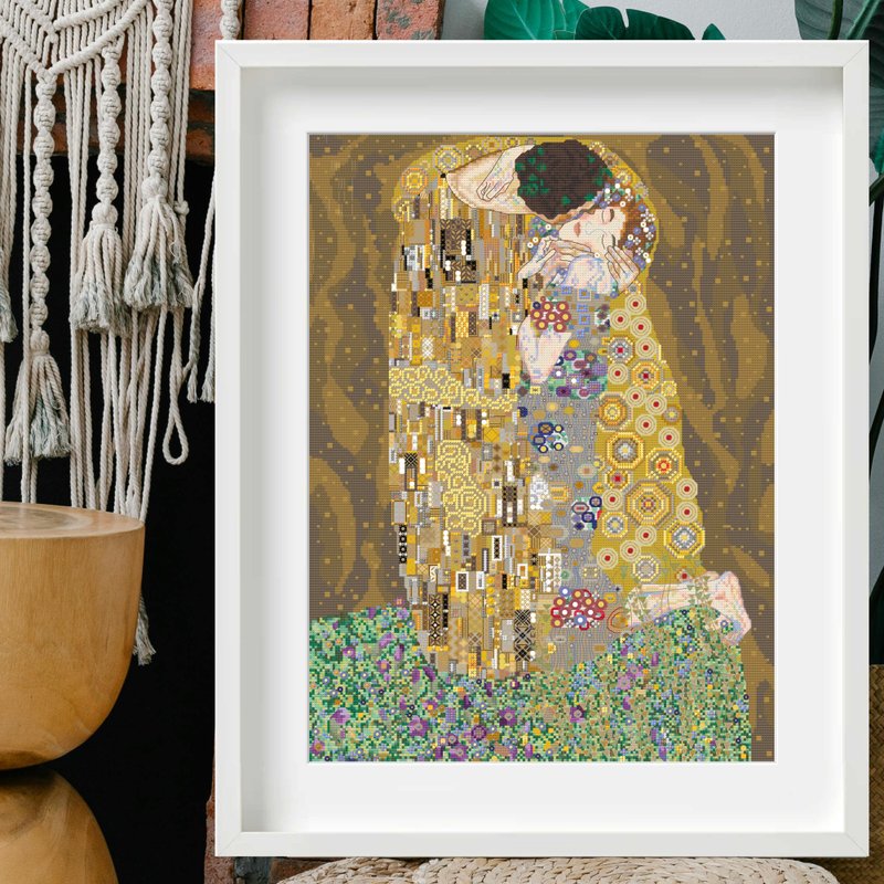 吻 克林姆 十字绣图稿 PDF - 手工艺教程/工具书 - 其他材质 